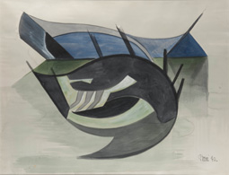Brigneau, Aquarelle, 1970.